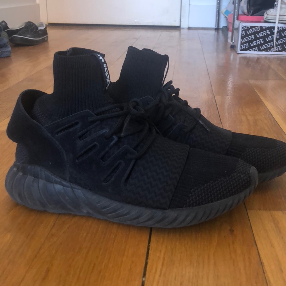 Adidas Black Tubular Shoes!